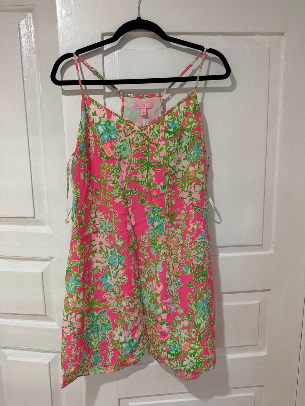 Lilly Pulitzer Pink Green Floral Slip Dress